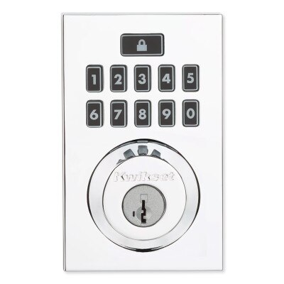 Kwikset SmartCode 914 Zigbee Contemporary Deadbolt with Home Connect, Polished Chrome